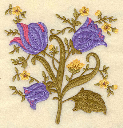 Embroidery Design: Flowers A 4.73"w X 5.00"h