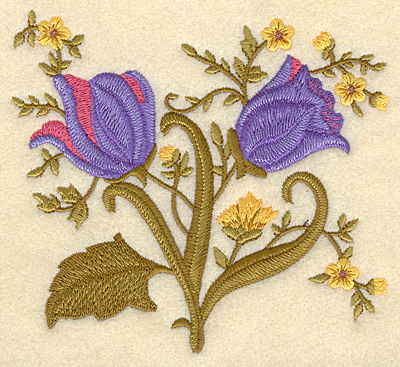 Embroidery Design: Flowers B 5.00"w X 4.51"h