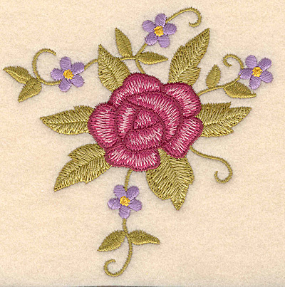 Embroidery Design: Rose bouquet  3.90"w X 3.90"h