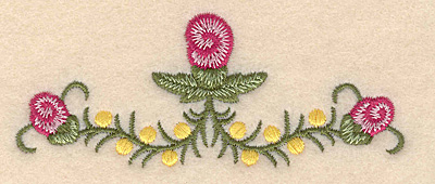 Embroidery Design: Flowers E 3.90"w X 1.60"h