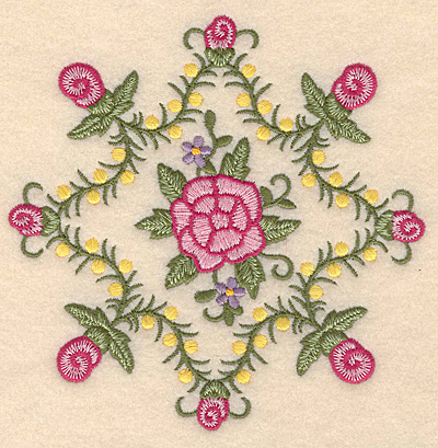 Embroidery Design: Flowers F 5.00"w X 5.00"h