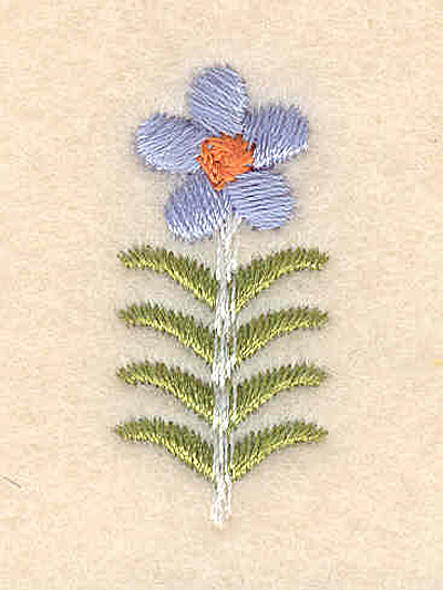 Embroidery Design: Forget-Me-Not accent 0.59"w X 1.32"h