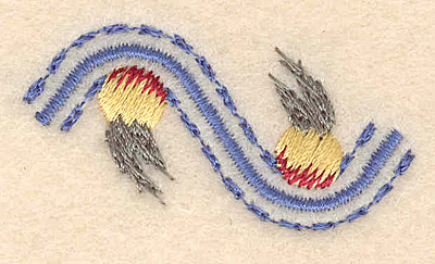 Embroidery Design: Floral accent C 1.88"w X 0.97"h