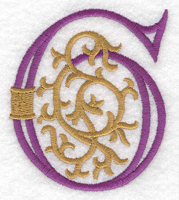 Embroidery Design: Festive Alphabet G large 3.05"w X 3.55"h