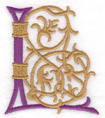 Embroidery Design: Festive Alphabet L large 3.02"w X 3.53"h