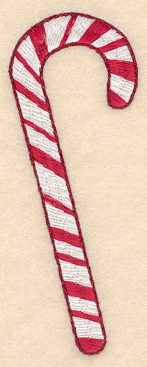 Embroidery Design: Candy cane large 1.88"w X 4.99"h