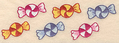 Embroidery Design: Mint candies border 6.95"w X 2.23"h