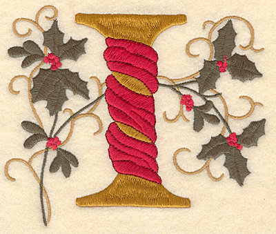 Embroidery Design: Holly Alphabet I 3 inch
