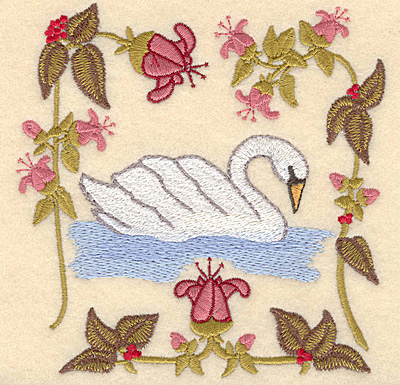Embroidery Design: G Seven swans a-swimming4.97w X 5.00h