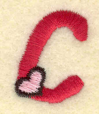 Embroidery Design: Lowercase c0.83w X 1.12h
