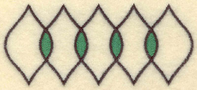 Embroidery Design: Five Leaf Motif Small3.51w X 1.53h