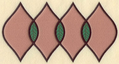 Embroidery Design: Four Leaf Motif Large Applique9.47w X 5.02h