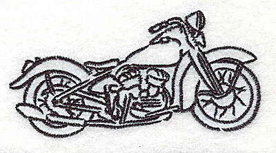 Embroidery Design: Motorcycle A 3.50w X 1.73h