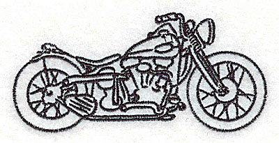 Embroidery Design: Motorcycle C 3.76w X 1.79h