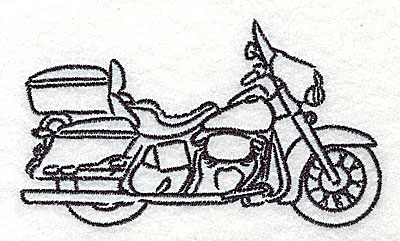Embroidery Design: Motorcycle E 3.50w X 2.03h