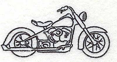 Embroidery Design: Motorcycle F 3.50w X 1.70h