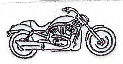 Embroidery Design: Motorcycle G 3.51w X 1.62h