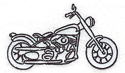 Embroidery Design: Motorcycle H   3.51w X 2.07h