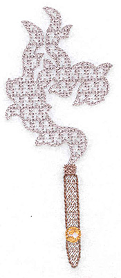 Embroidery Design: Cigar smoke mini 2.07w X 4.99h
