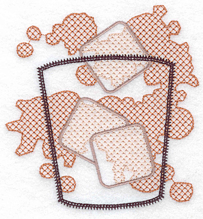 Embroidery Design: Glass with ice large 4.55w X 4.73h