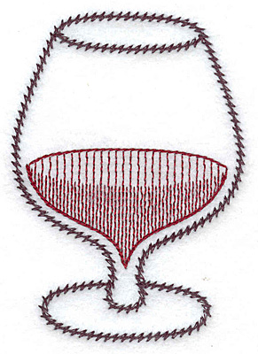 Embroidery Design: Snifter 2.52w X 3.59h