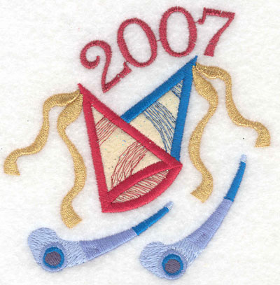Embroidery Design: Party Hats Applique 20074.47w X 4.55h