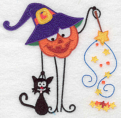 Embroidery Design: Mr. Pumpkinhead witch large 4.95w X 4.91h