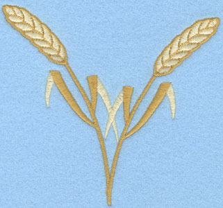 Embroidery Design: Double Wheat Sheaf Vertical4.57w X 4.25h