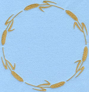 Embroidery Design: Circular Wheat Sheaf B6.47w X 6.81h