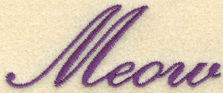 Embroidery Design: Meow3.01w X 1.17h