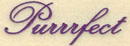 Embroidery Design: Purrfect3.91w X 1.41h