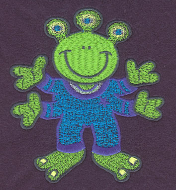 Embroidery Design: Alien Large4.44w X 5.01h