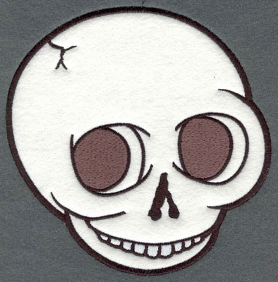 Embroidery Design: Skull Large Applique6.09w X 6.07h