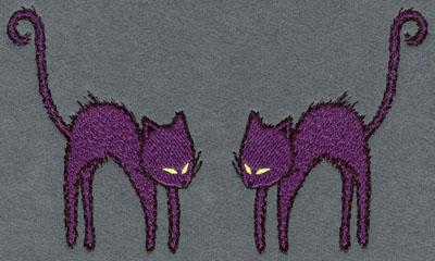 Embroidery Design: Cats Facing Each Other6.49w X 3.86h