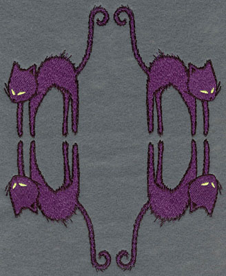 Embroidery Design: Cats Four Tail to Tail5.92w X 7.44h