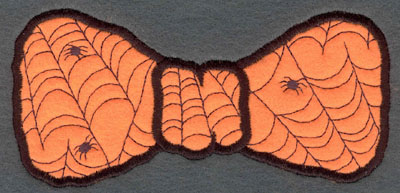 Embroidery Design: Bow Tie Large Applique with Spider Webs5.87w X 2.88h
