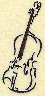 Embroidery Design: Violin large 2.18w X 4.97h