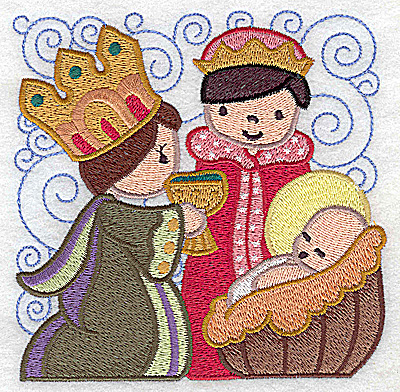 Embroidery Design: Nativity scene 2 large 4.92w X 4.90h