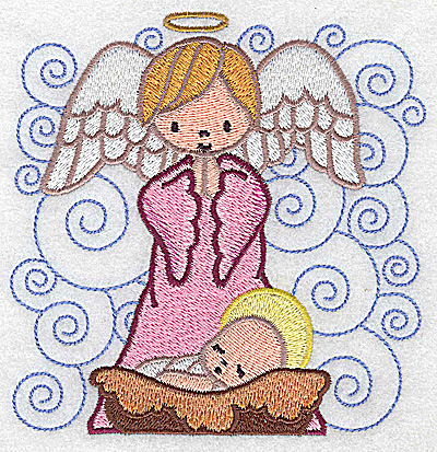 Embroidery Design: Nativity scene 4 large 4.83w X 4.96h