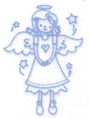 Embroidery Design: Angel with heart small 2.79w X 3.88h