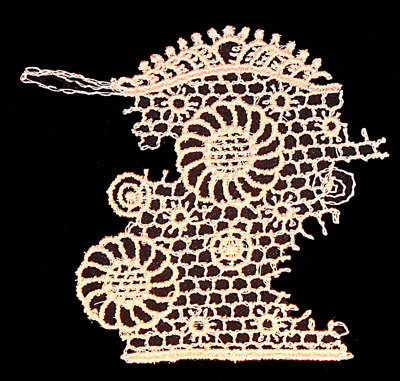 Embroidery Design: Vintage Lace Edition 5 Vol.6 AINL40A  3.87"w X 3.65"h