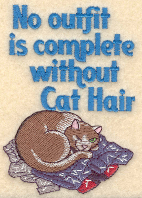 Embroidery Design: Cat hair2.71w X 3.89h