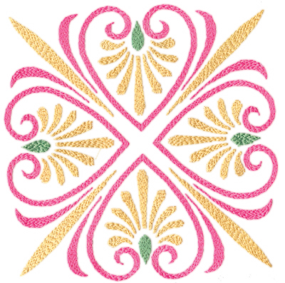 Embroidery Design: Elegant Hearts (large)6.70" x 6.68"