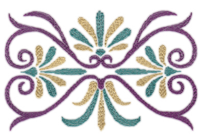 Embroidery Design: Deco Swirls (small)4.71" x 3.01"