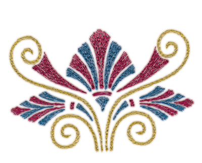 Embroidery Design: Roman Tassle 34.36" x 2.97"