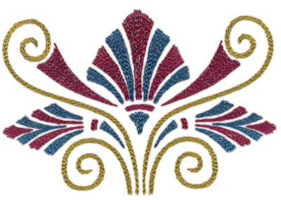 Embroidery Design: Roman Tassle 47.11" x 4.83"