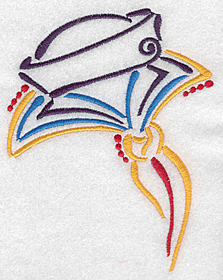 Embroidery Design: Sailor's cap and collar large 3.91w X 4.99h