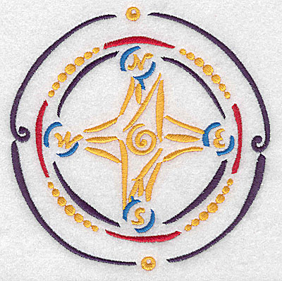 Embroidery Design: Compass large 4.87w X 4.96h