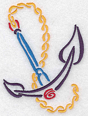 Embroidery Design: Anchor large 3.62w X 4.98h