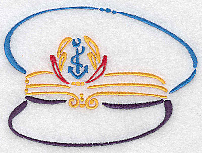 Embroidery Design: Captain's hat large 4.98w X 3.67h